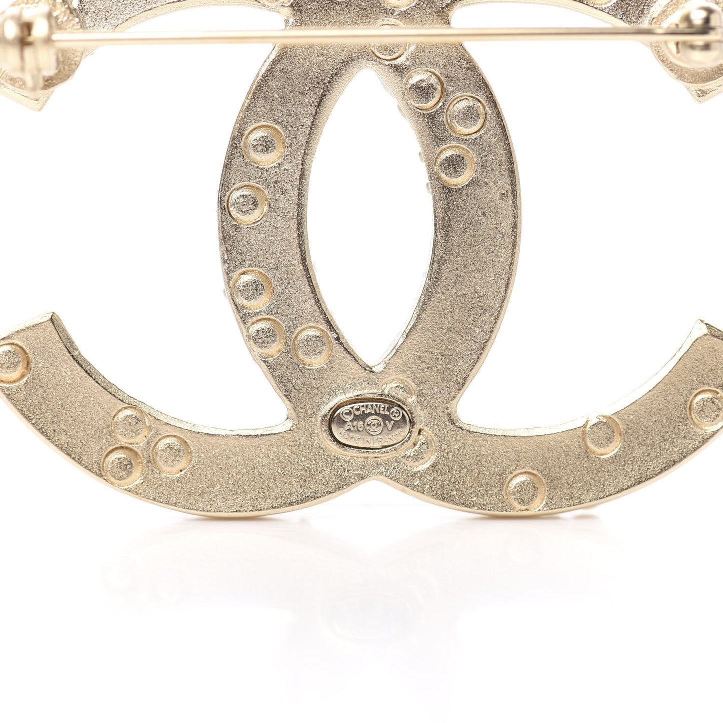 Pearl CC Brooch Gold