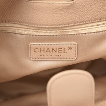 Chanel Caviar Quilted Petit Shopping Tote PST Light Beige 6 of 12