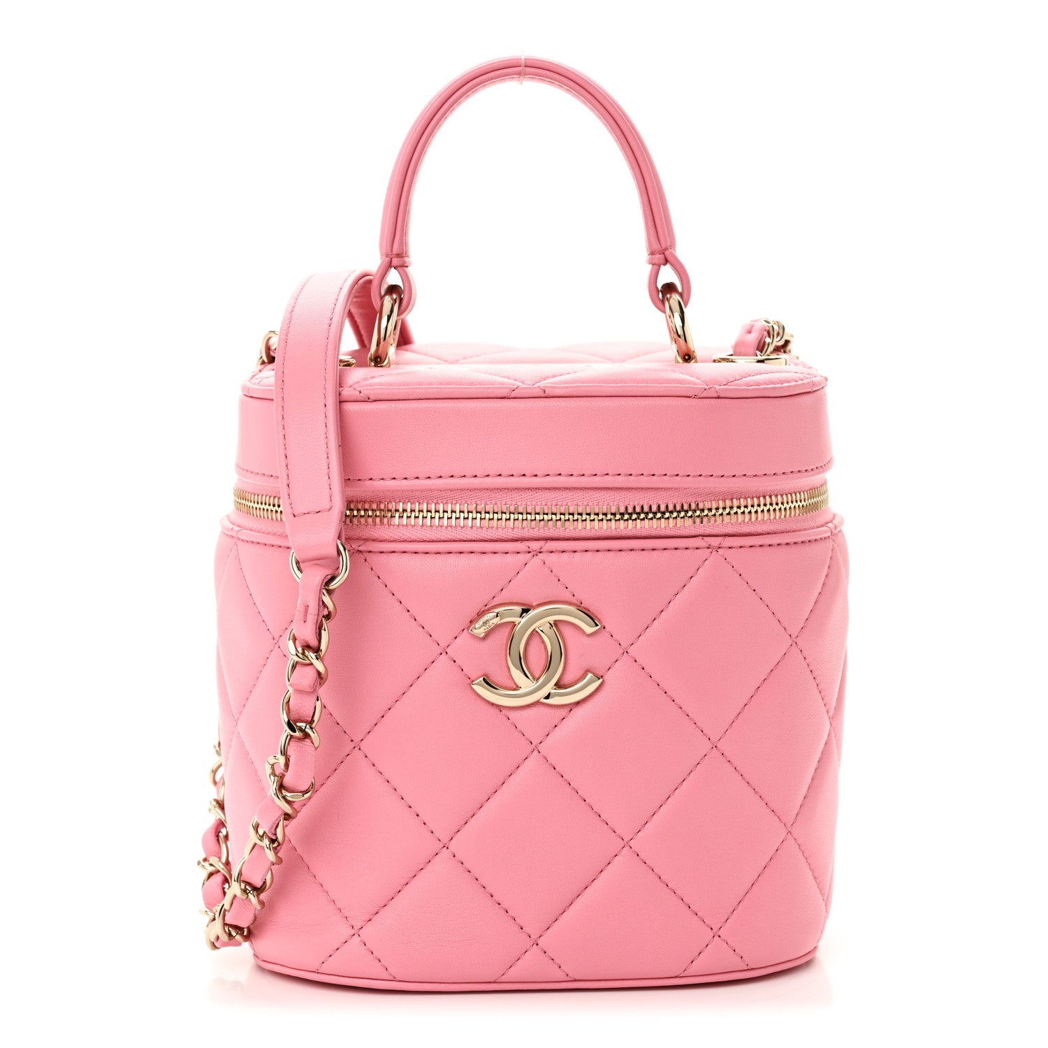 Chanel Lambskin Quilted Trendy Vanity Case Pink 1 of 10
