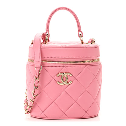 Chanel Lambskin Quilted Trendy Vanity Case Pink 1 of 10