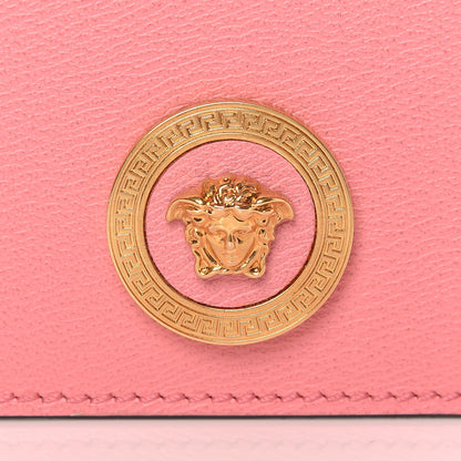 Versace Calfskin Large Medusa Flap Over Wallet Pink Blue 7 of 9