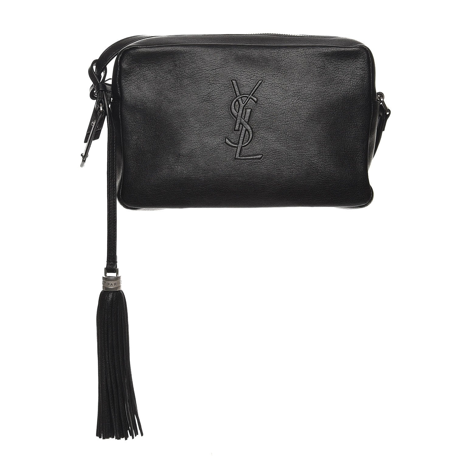 Saint Laurent Lambskin Monogram Small Lou Camera Bag Black 1 of 17