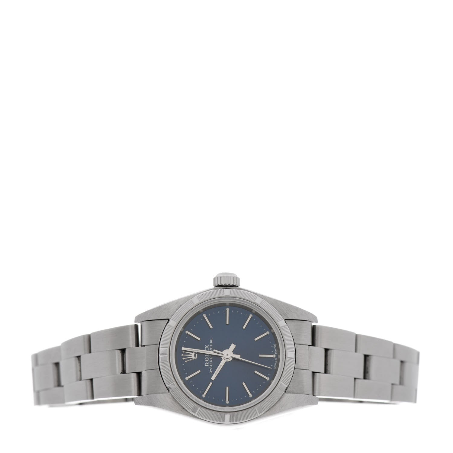 Rolex Stainless Steel 26mm Oyster Perpetual Watch Blue 76030 2 of 4