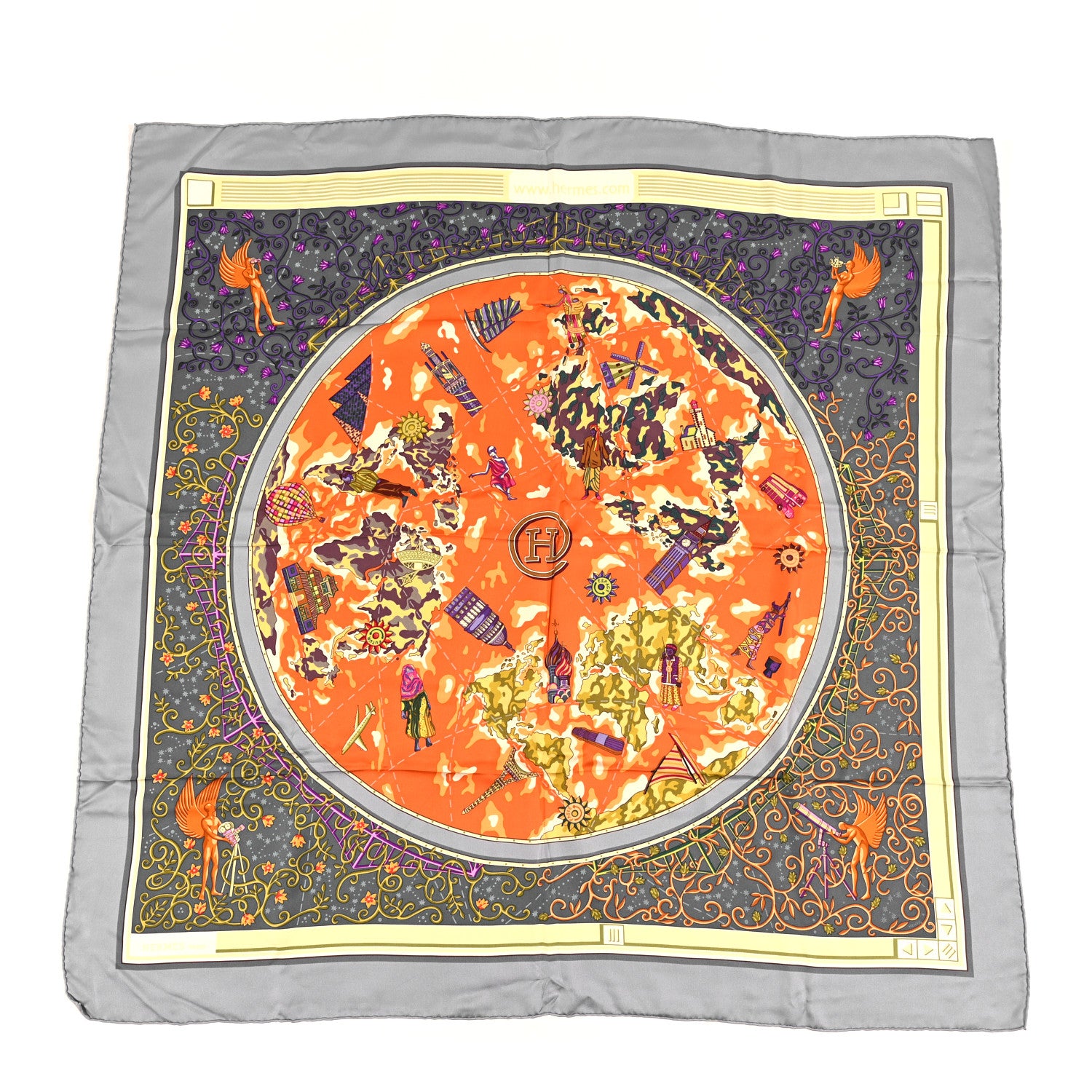 Hermes Silk www.hermes.com Scarf 90 Multicolor 1 of 4