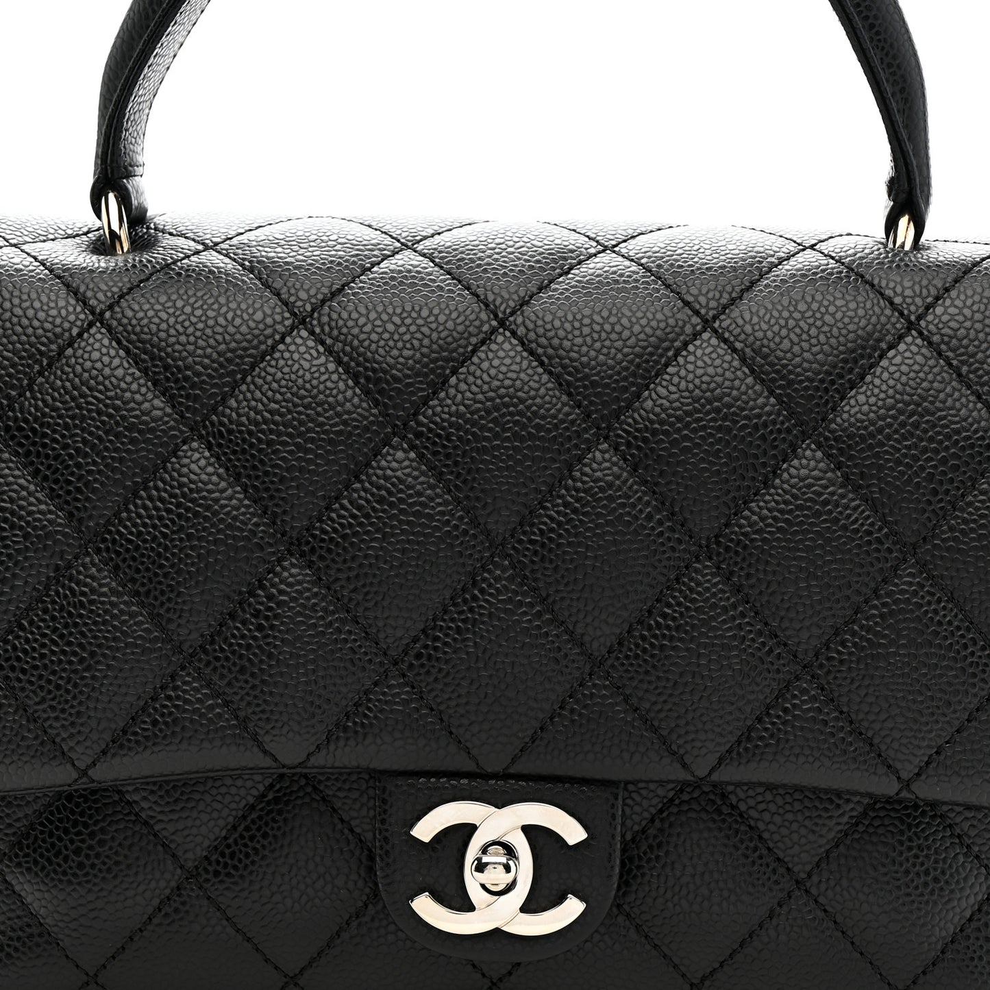 Caviar Quilted Medium Kelly Flap Bag Black