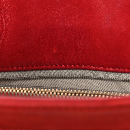 Chanel Lambskin Quilted Square Front Pocket Clutch With Chain Red 15 of 15