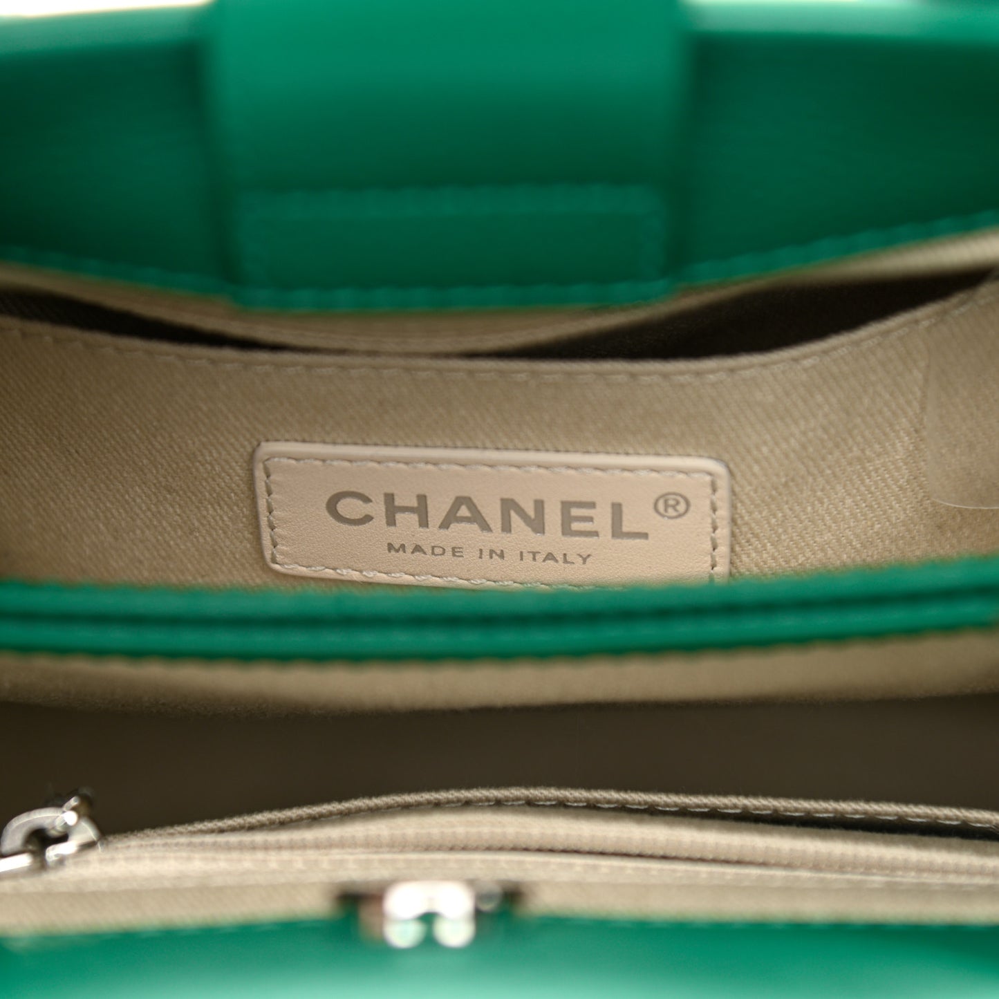 Grained Calfskin Mini Neo Executive Shopper Tote Green