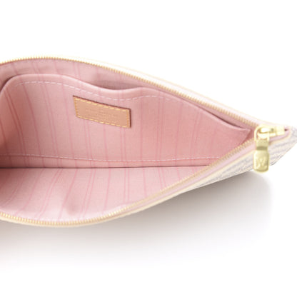 Louis Vuitton Damier Azur Neverfull MM GM Pochette Rose Ballerine 4 of 6