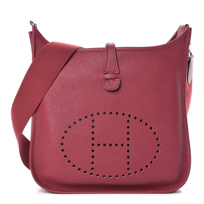 Hermes Taurillon Clemence Evelyne PM Rubis 1 of 11