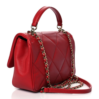 Chanel Lambskin Quilted Small Easy Carry Flap Red 2 of 9
