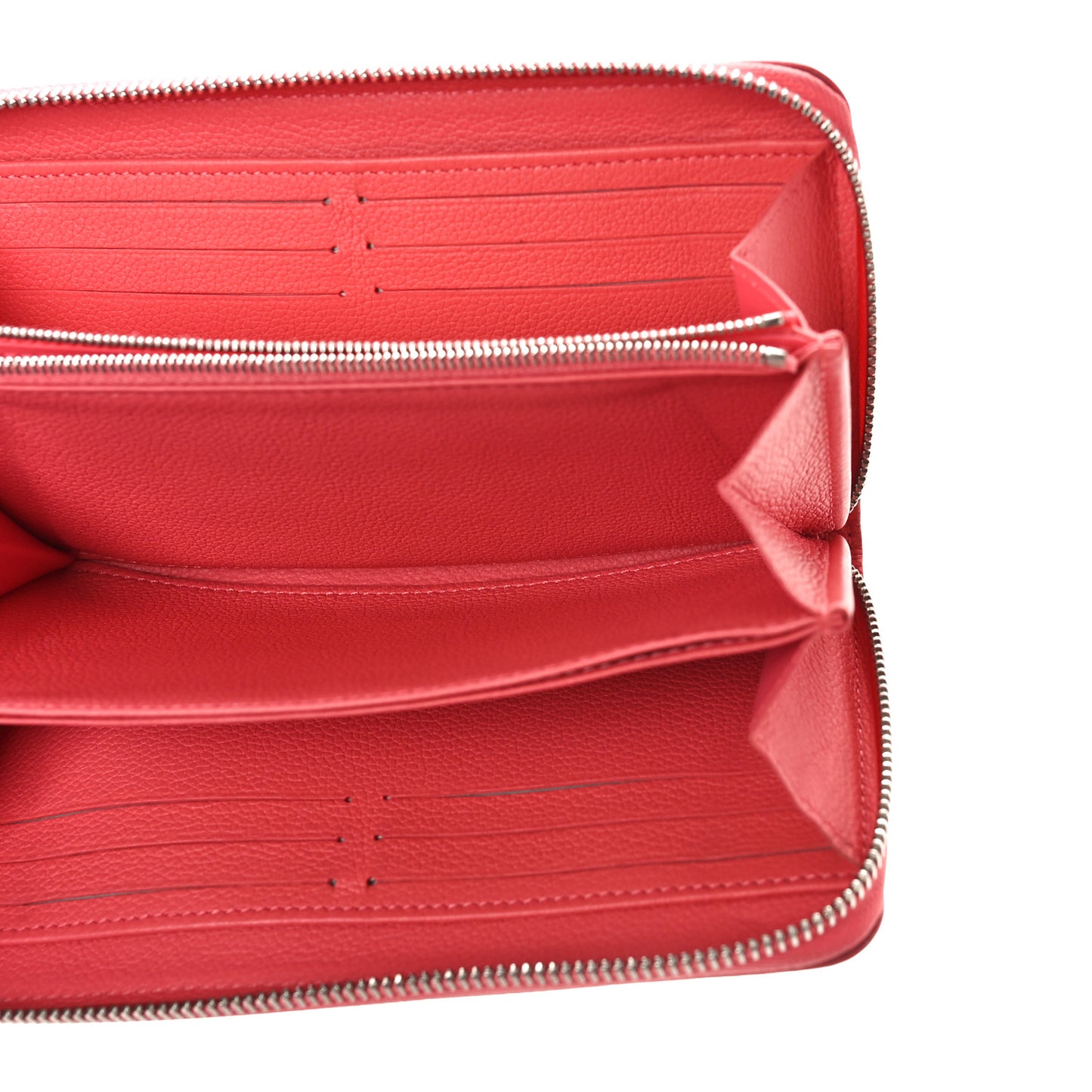 Calfskin Zippy Lockme Wallet Pink