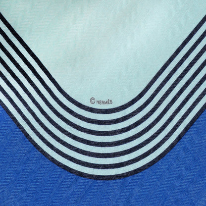 Hermes Cashmere Silk Circuit 24 Faubourg Shawl 140 6 of 7