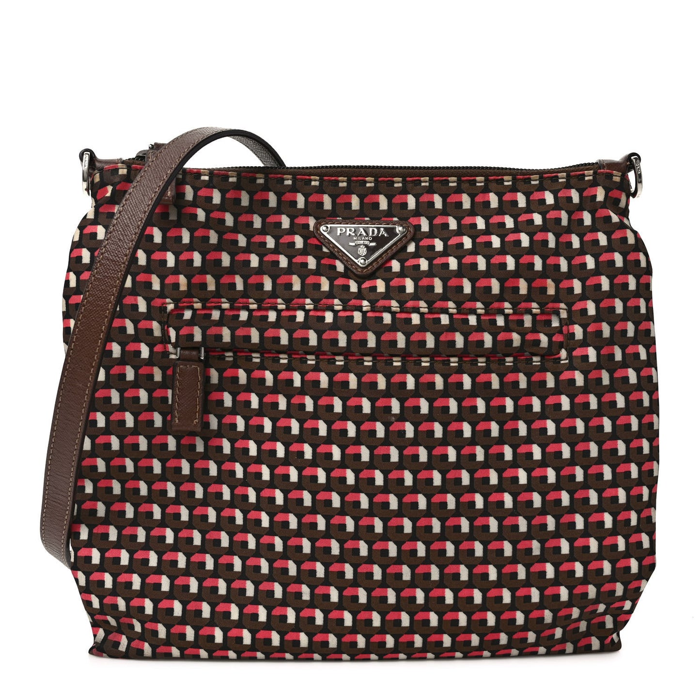 Tessuto Stampato Nylon Saffiano Otta Print Tote Rosa