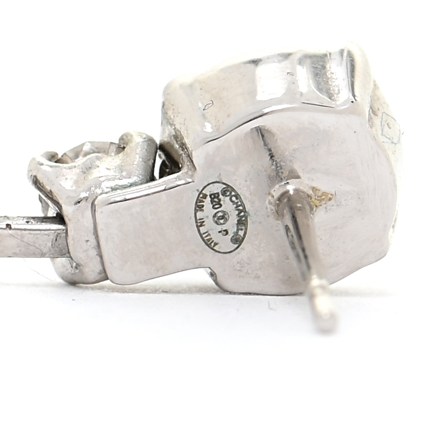 Chanel Crystal Starfall Drop Long CC Earrings Silver 4 of 7
