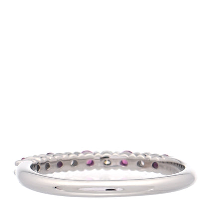 Tiffany Platinum Diamond Pink Sapphire 2.2mm Embrace Half Circle Ring 52 6 3 of 7