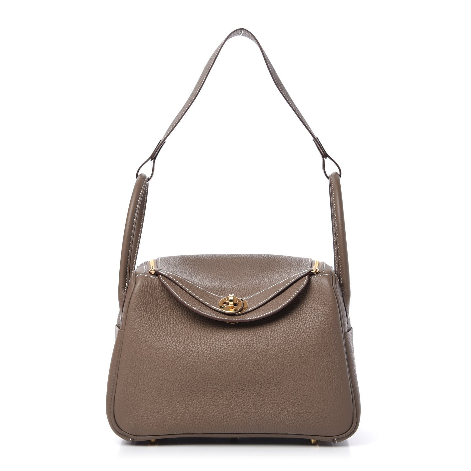 Hermes Taurillon Clemence Lindy 26 Etoupe 1 of 11