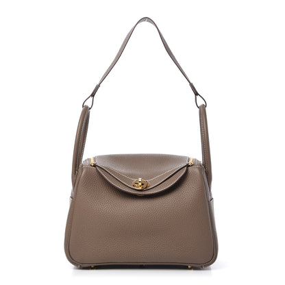 Hermes Taurillon Clemence Lindy 26 Etoupe 1 of 11