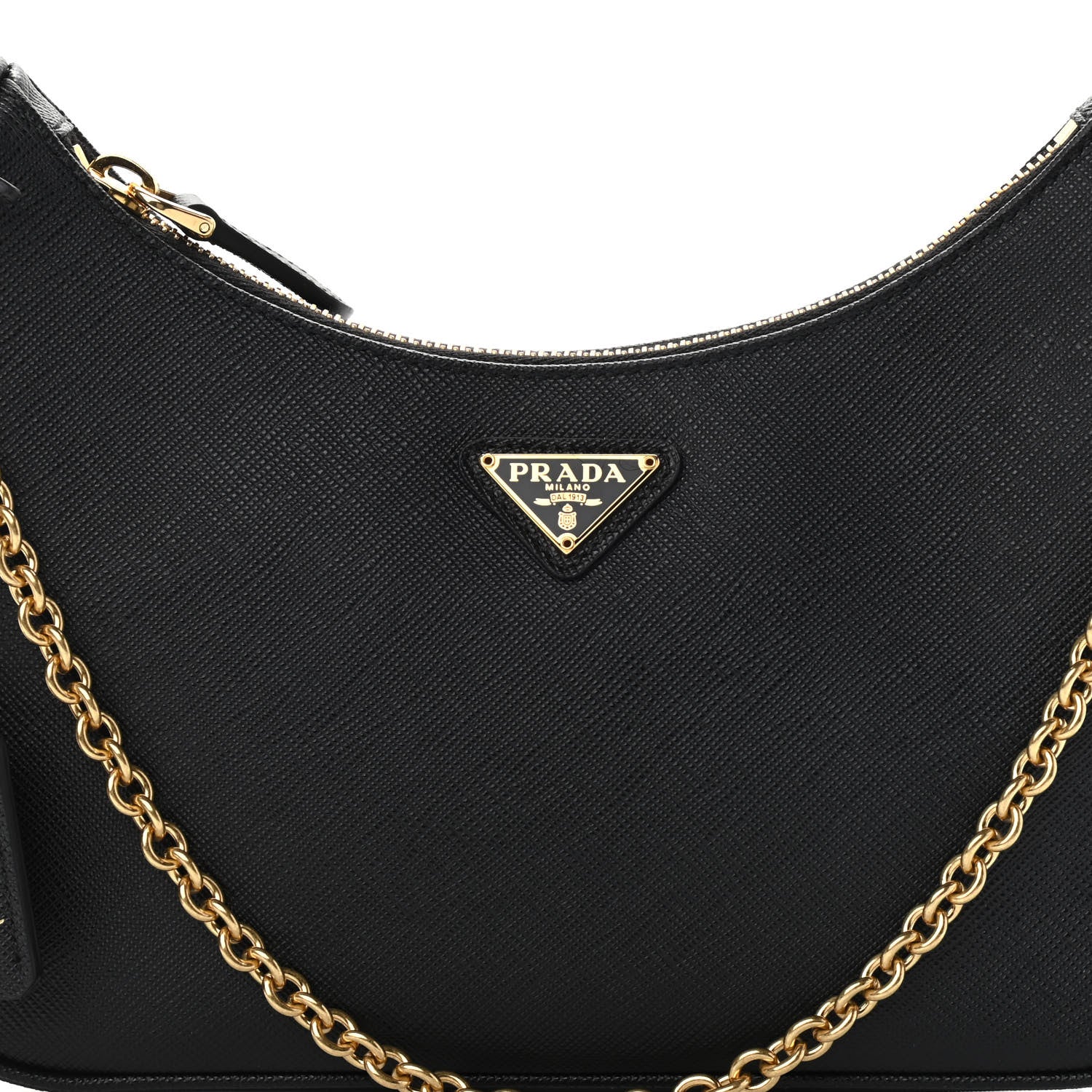 Prada Saffiano Lux Re-Edition 2005 Shoulder Bag Black 8 of 10