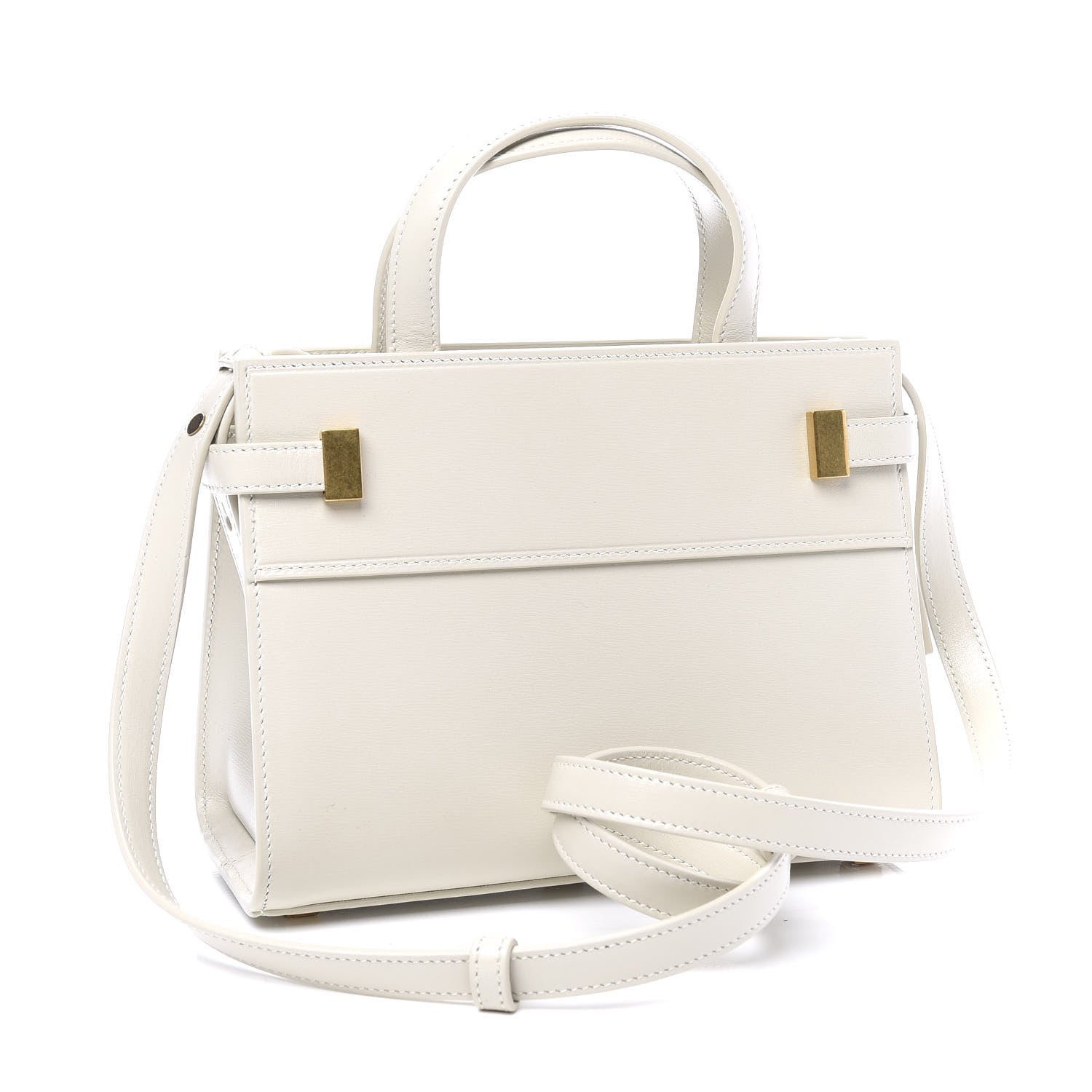 Saint Laurent Smooth Calfskin Nano Manhattan Shopper Tote Crema Soft 2 of 8