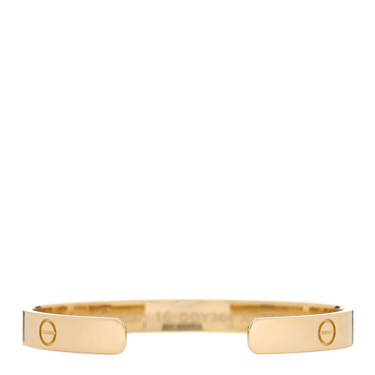 18K Yellow Gold LOVE Cuff Bracelet 16