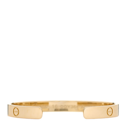 Cartier 18K Yellow Gold LOVE Cuff Bracelet 16 2 of 4