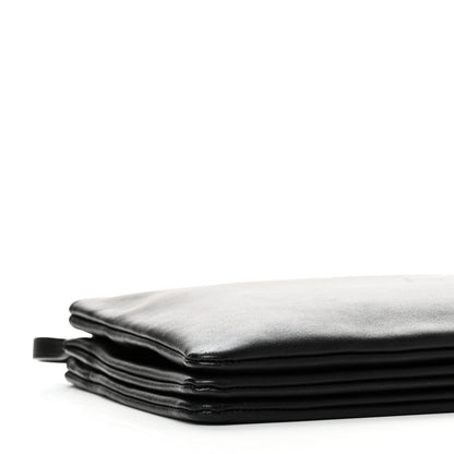 Celine Lambskin Large Trio Crossbody Bag Black 9 of 10