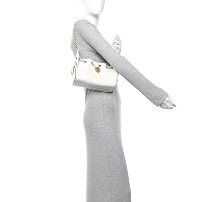 Chanel Caviar Quilted Mini Chanel 25 Handbag White 2 of 11
