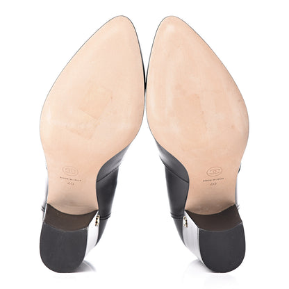 Chanel Calfskin CC Short Boots 40 Black 10 of 14