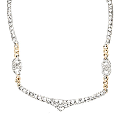 Chanel Crystal CC Collar Necklace Gold 1 of 5