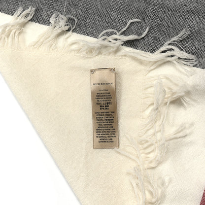 Burberry Merino Wool House Check Scarf Ivory 3 of 3