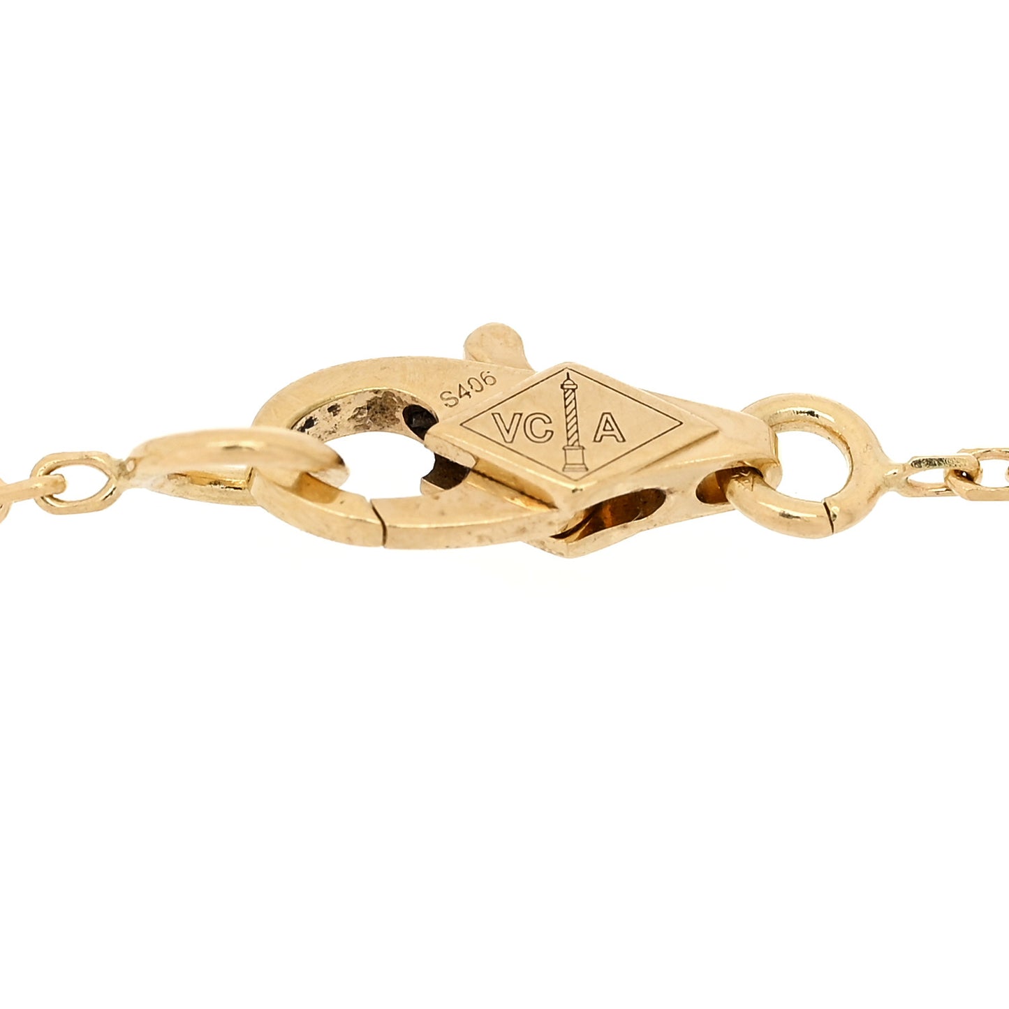 18K Yellow Gold Mother of Pearl Sweet Alhambra Bracelet