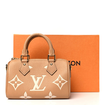 Louis Vuitton Empreinte Monogram Giant Nano Speedy Arizona Creme 10 of 10