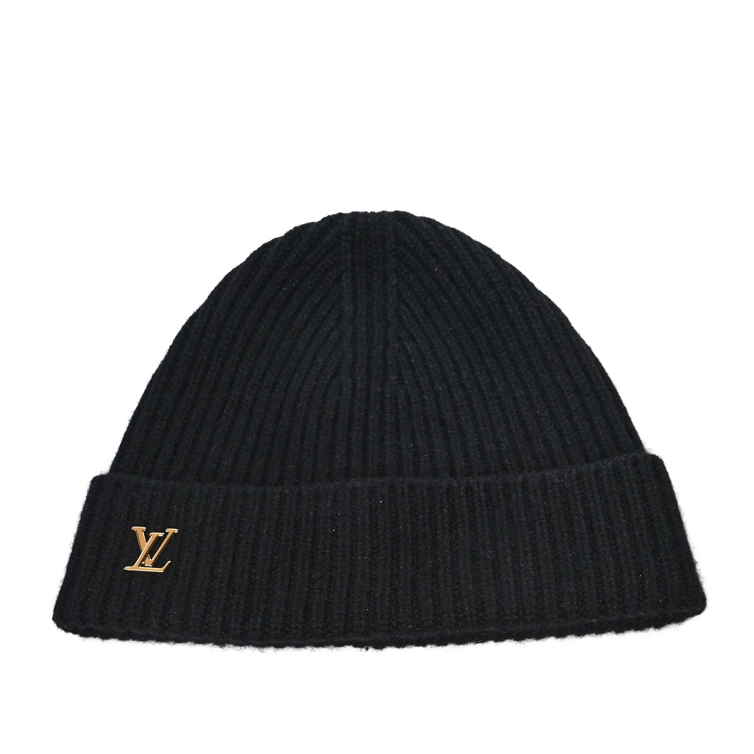 Louis Vuitton Cashmere Ribbed LV Spark Beanie Black 1 of 5