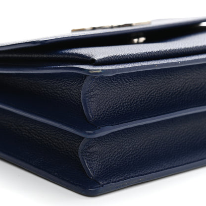 Saint Laurent Grained Calfskin Medium Monogram Sunset Dark Blue 9 of 10