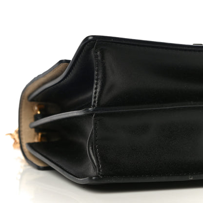 Fendi Vitello Liberty Bi-Color FF 1974 Embossed Small Kan I Shoulder Bag Black Maya 9 of 12