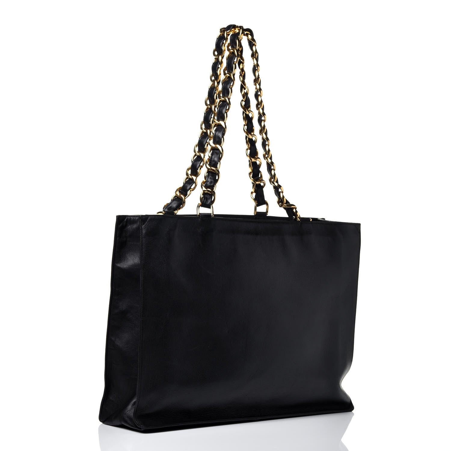 Chanel Lambskin CC Tote Black 3 of 10