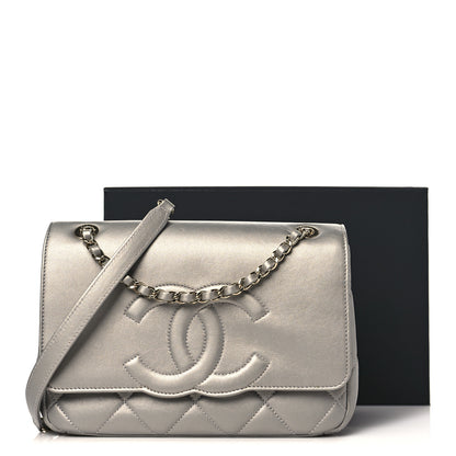 Chanel Metallic Lambskin Quilted Timeless CC Flap Silver 9 of 9