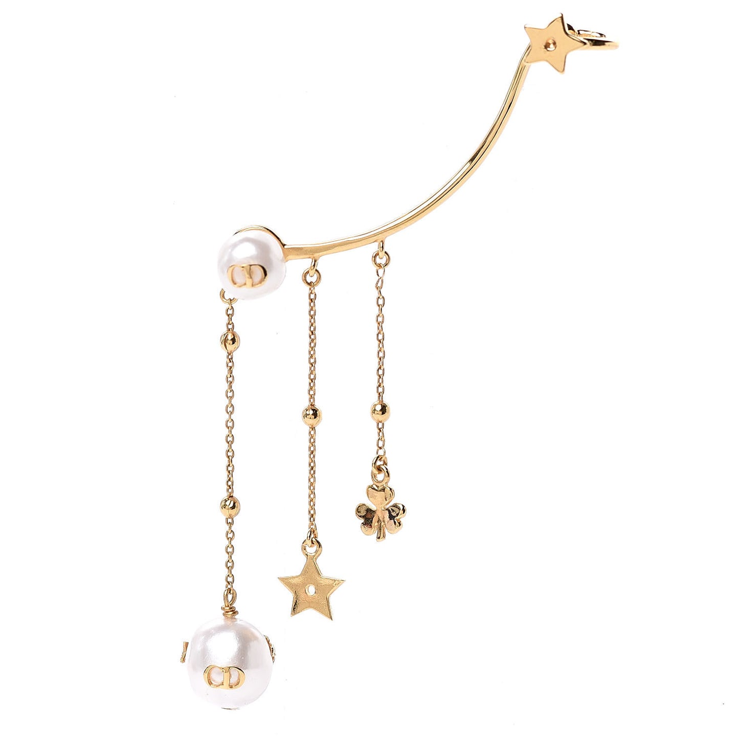 Pearl Shiny-D Earring Gold
