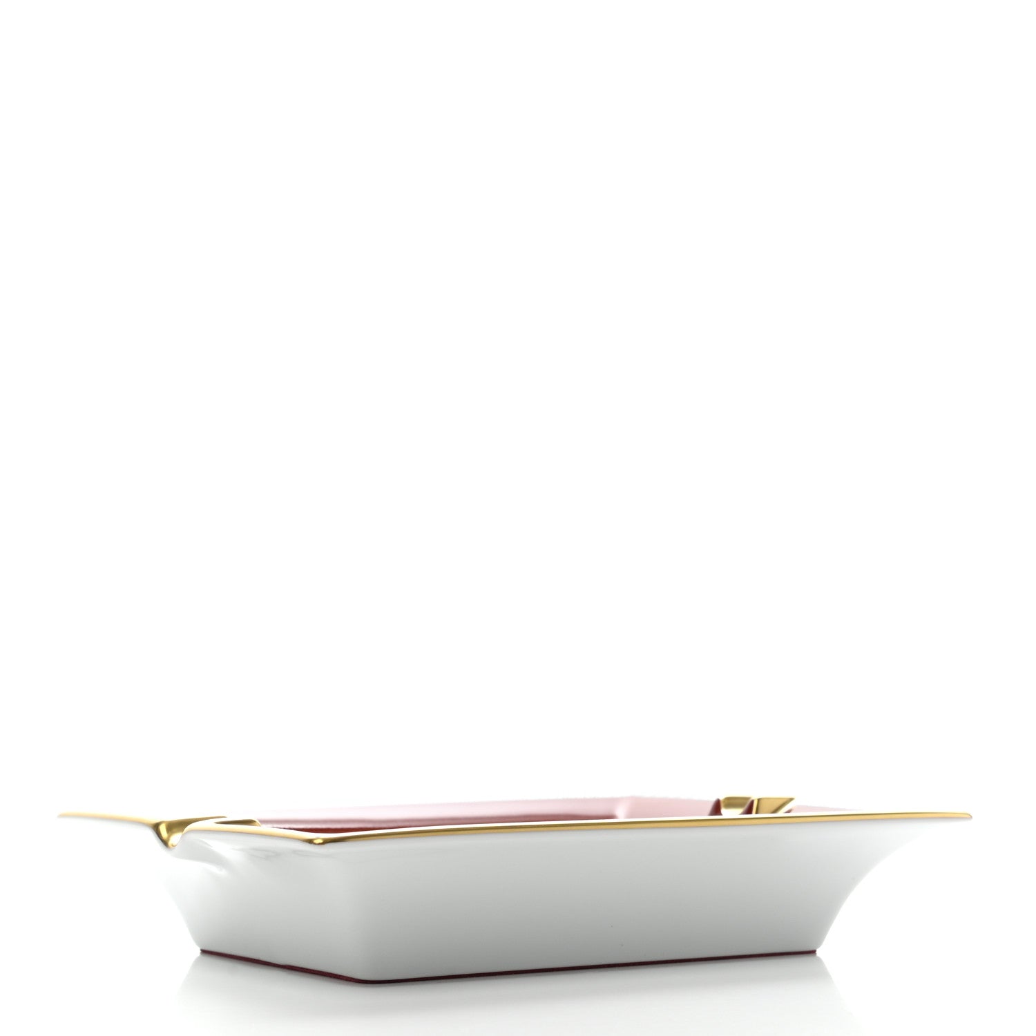 Hermes Porcelain Panthera Deco Ashtray Rouge H 3 of 5