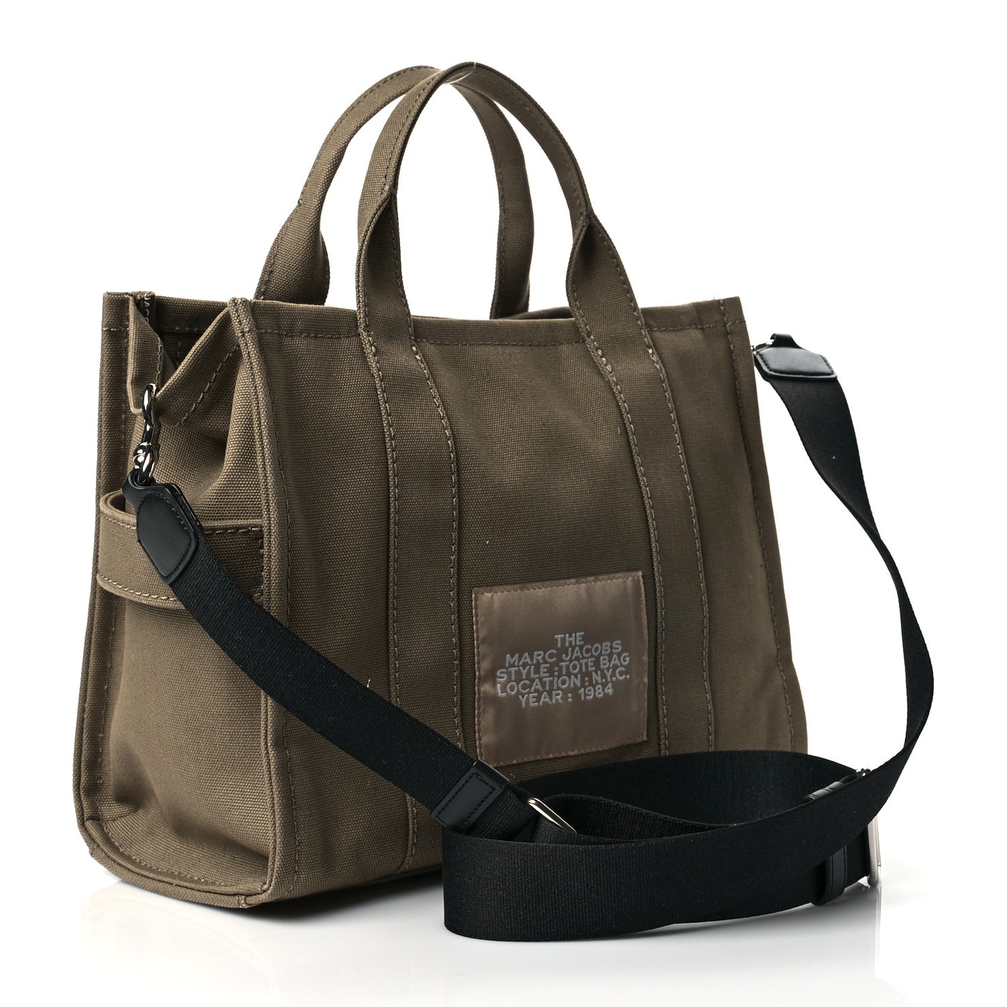 Cotton Canvas Medium The Traveler Tote Bag Slate Green