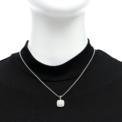 David Yurman Sterling Silver Diamond Pave 7mm Petite Albion Pendant Necklace 2 of 4