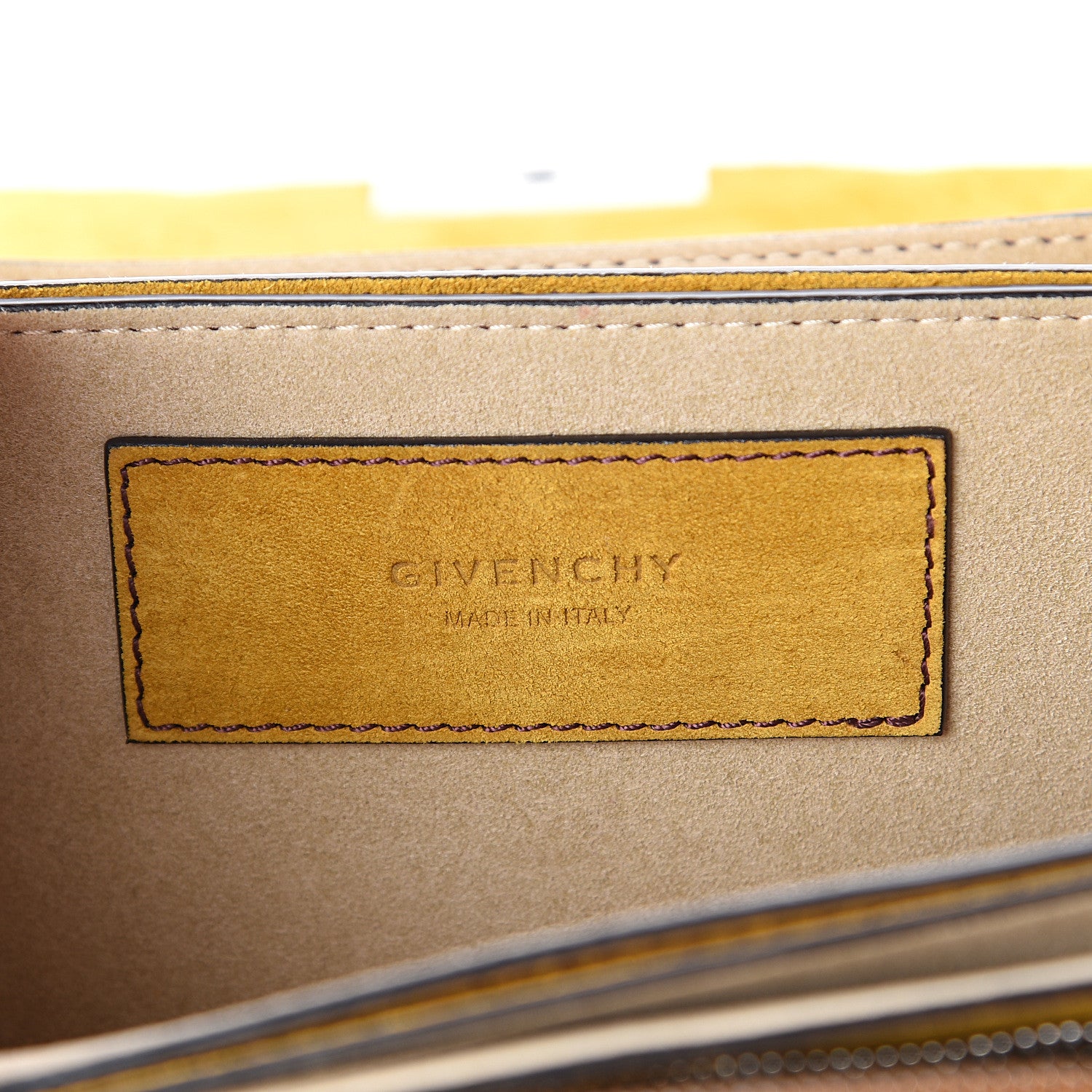 Givenchy Suede Fringe Small GV3 Shoulder Bag Yellow 5 of 8