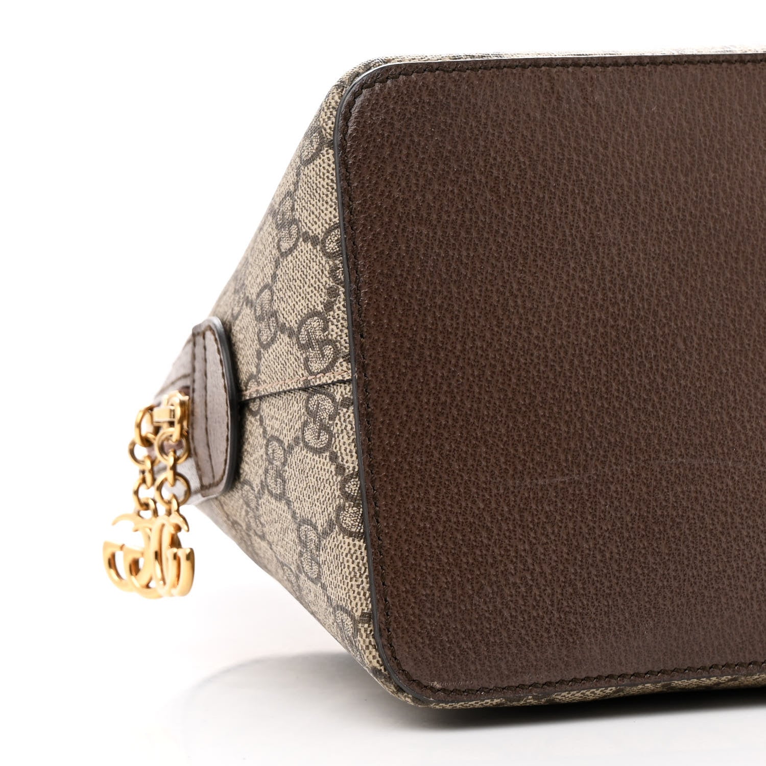 Gucci GG Supreme Monogram Web Medium Ophidia Top Handle Dome Bag Brown 12 of 13