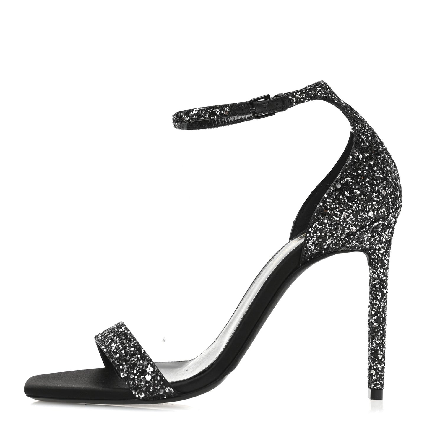 Glitter Amber 105 Ankle Strap Sandals 39.5 Black