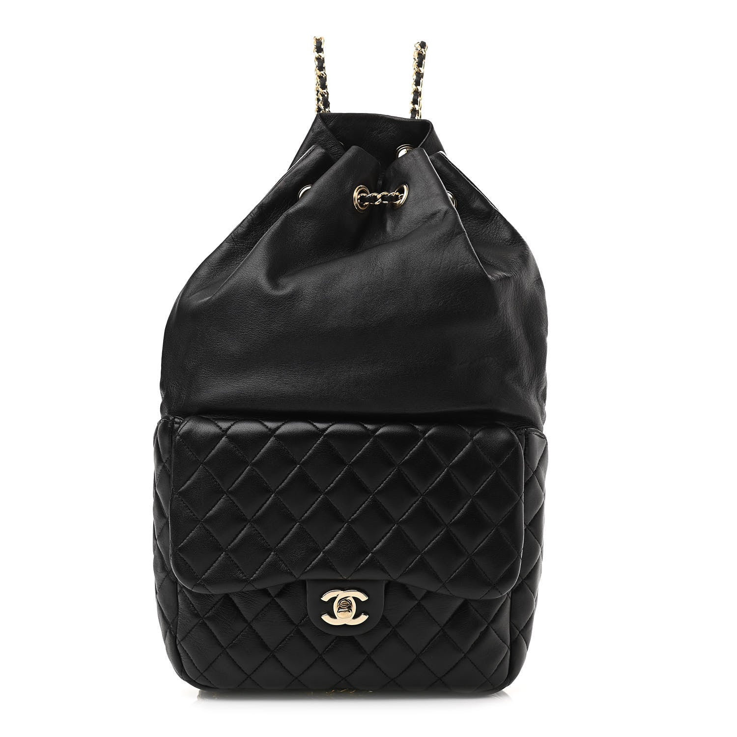 Chanel Lambskin Quilted Large In Seoul Backpack Navy 1 of 10