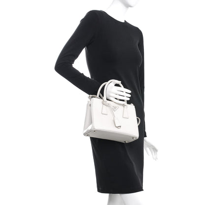 Prada Saffiano Lux Small Galleria Double Zip Tote White 3 of 15