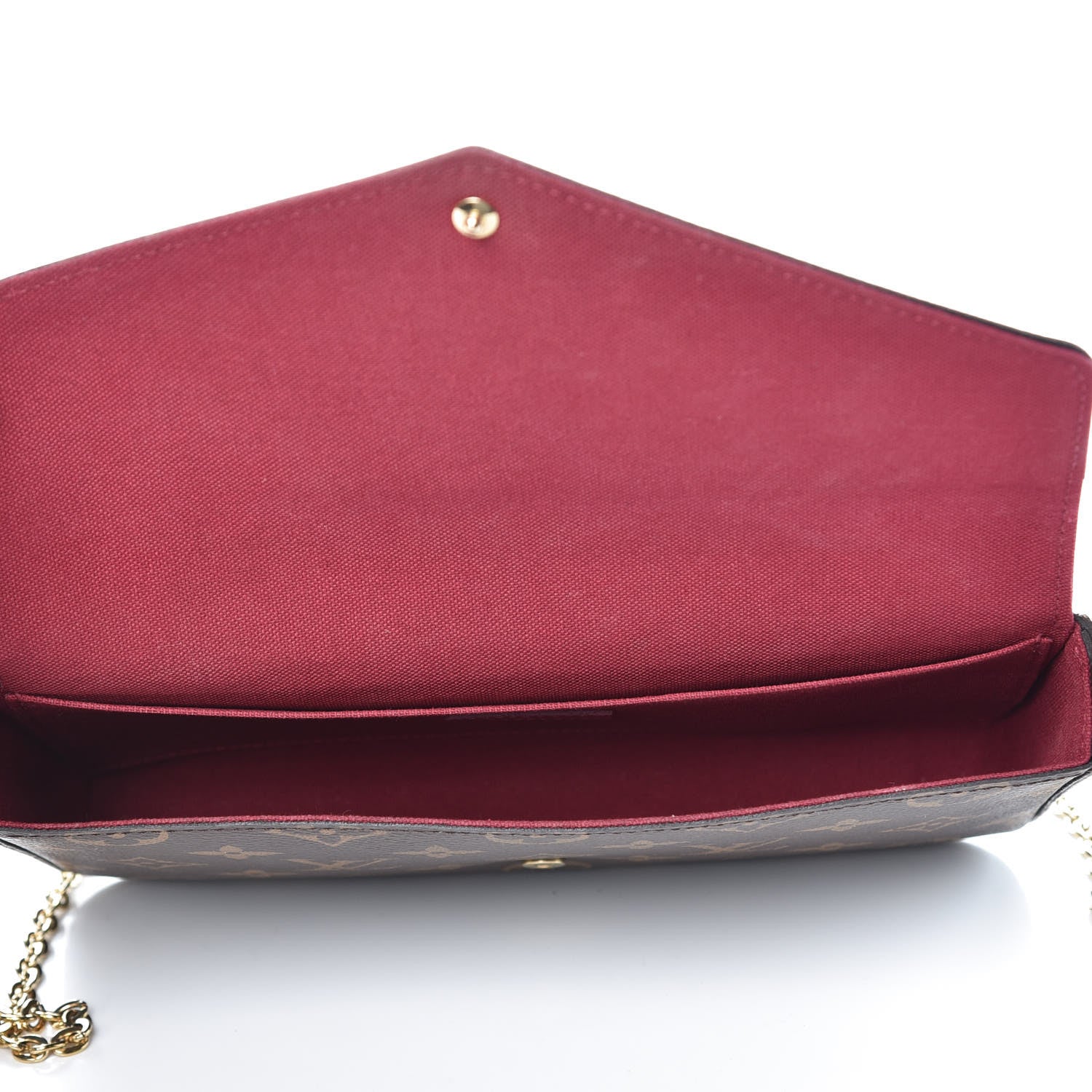 Louis Vuitton Monogram Pochette Felicie Chain Wallet Fuchsia 5 of 7