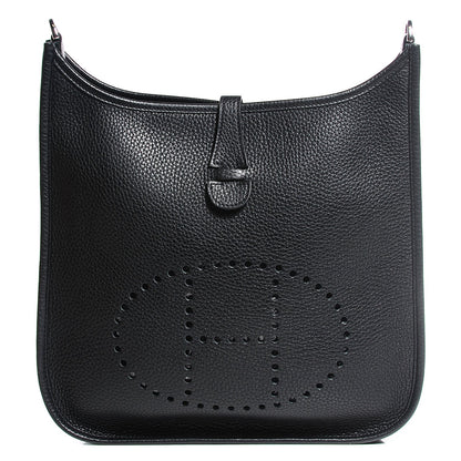 Hermes Taurillon Clemence Evelyne III PM Black 1 of 14