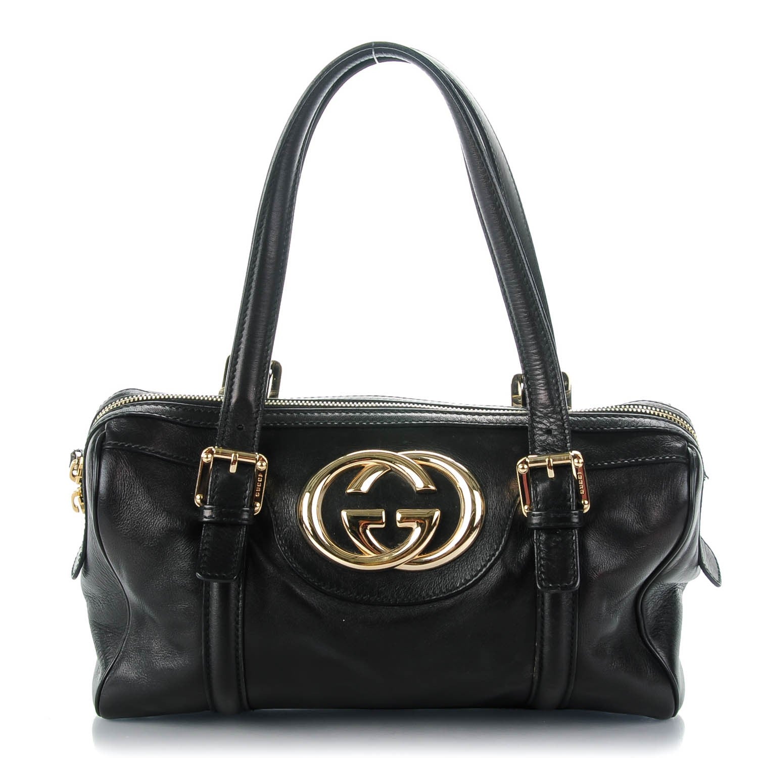 Gucci Calfskin Small Britt Boston Black 1 of 15