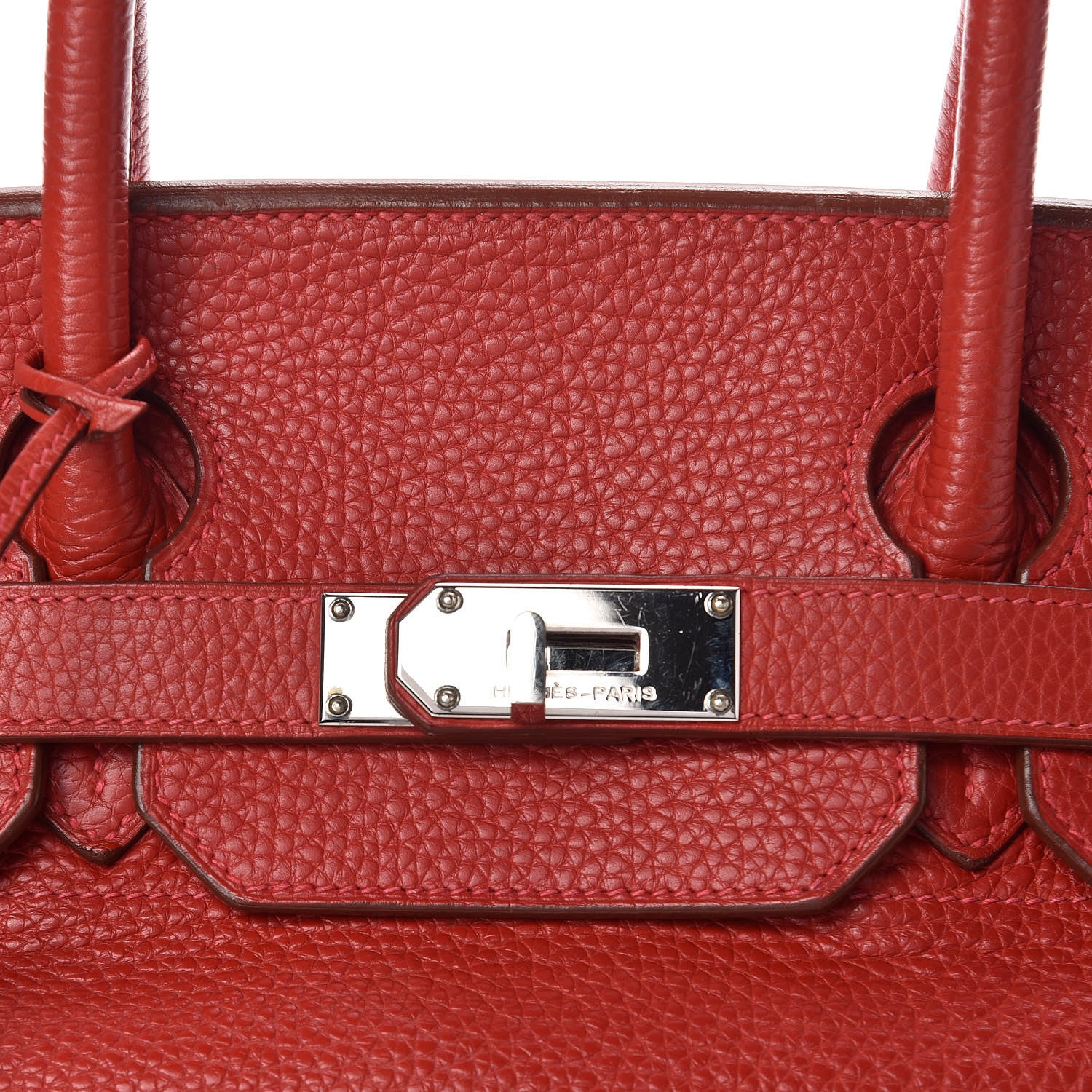 Hermes Taurillon Clemence JPG Shoulder Birkin II 42 Rouge Vif 15 of 15